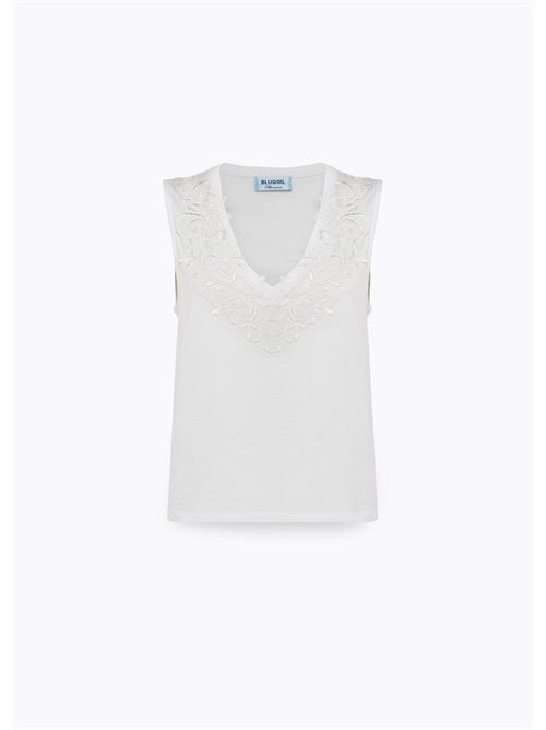 Top in jersey con pizzo BLUGIRL BLUMARINE | RA6152J5003/11111